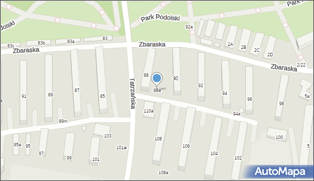 Łódź, Tatrzańska, 88a, mapa Łodzi
