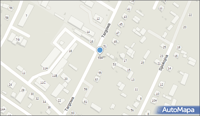 Łosice, Targowa, 53A, mapa Łosice