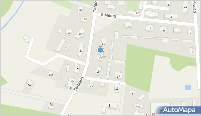 Lubań, Targowa, 13, mapa Lubań