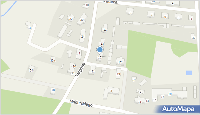 Lubań, Targowa, 15, mapa Lubań