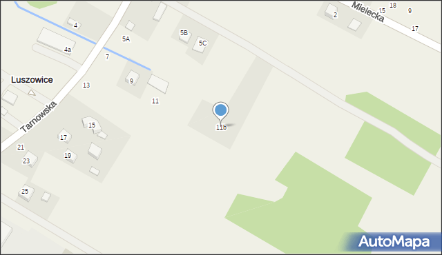 Luszowice, Tarnowska, 11b, mapa Luszowice