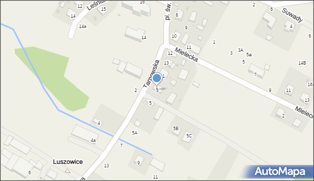 Luszowice, Tarnowska, 3, mapa Luszowice