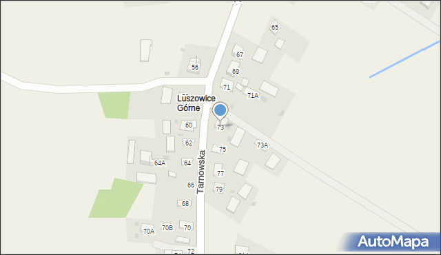 Luszowice, Tarnowska, 73, mapa Luszowice