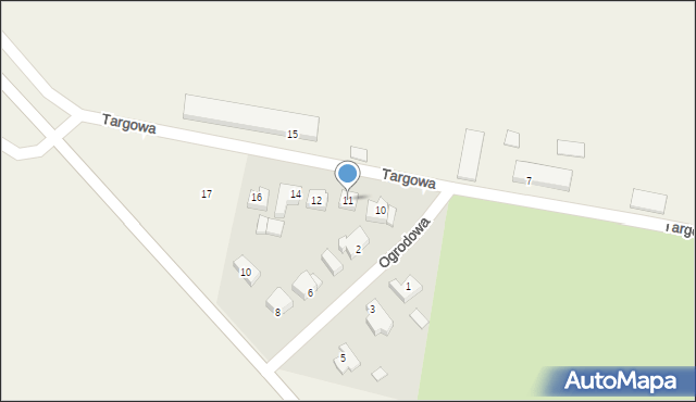 Łyszkowice, Targowa, 11, mapa Łyszkowice