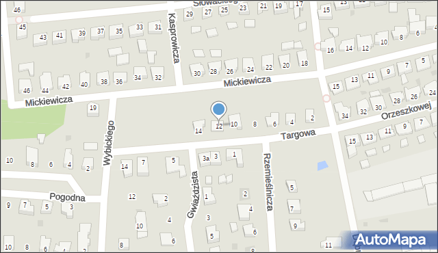 Margonin, Targowa, 12, mapa Margonin