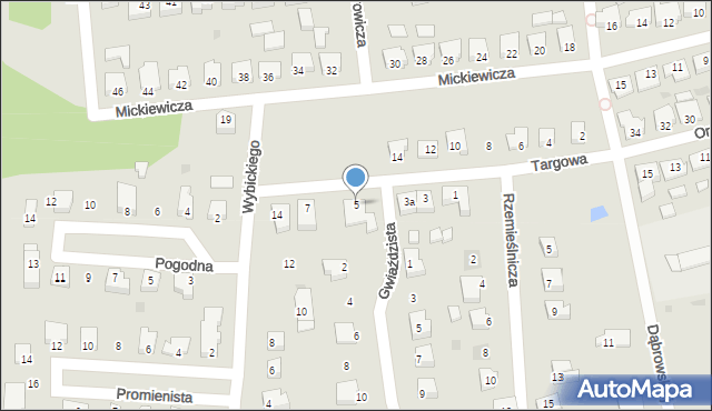 Margonin, Targowa, 5, mapa Margonin