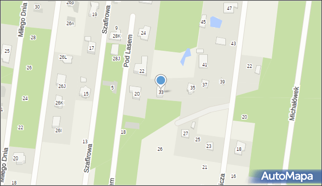 Michałówek, Tajemnicza, 33, mapa Michałówek