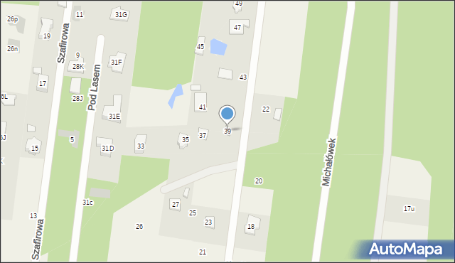Michałówek, Tajemnicza, 39, mapa Michałówek