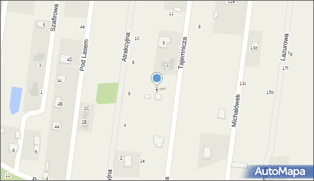 Michałówek, Tajemnicza, 5, mapa Michałówek