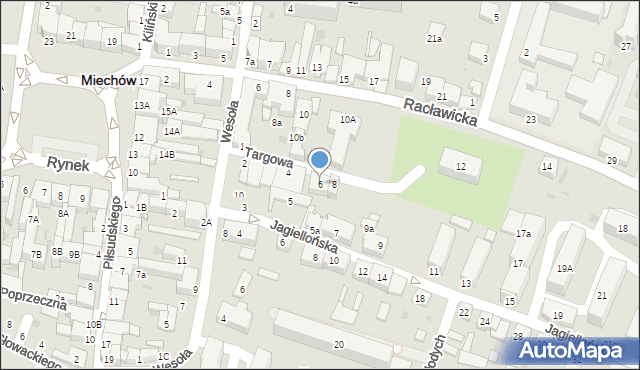 Miechów, Targowa, 6, mapa Miechów