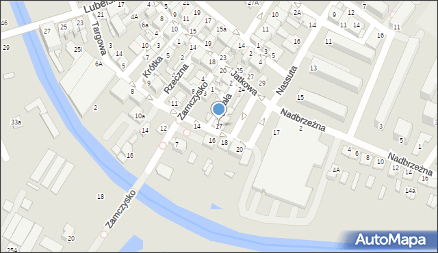 Międzyrzec Podlaski, Targowa, 17, mapa Międzyrzec Podlaski