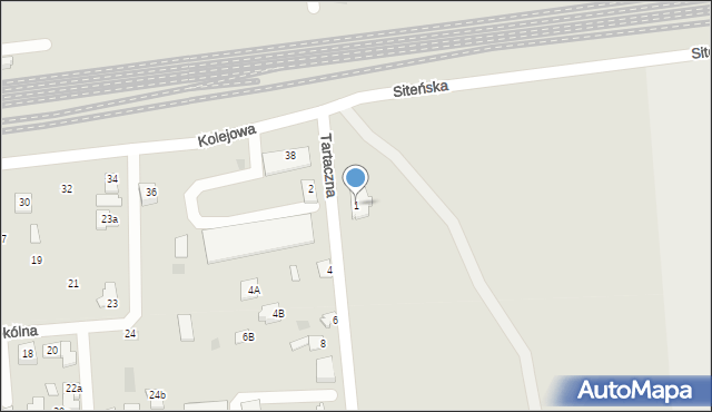 Międzyrzec Podlaski, Tartaczna, 1, mapa Międzyrzec Podlaski