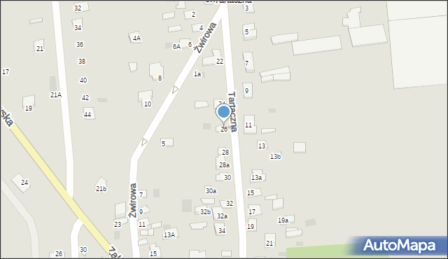 Międzyrzec Podlaski, Tartaczna, 26, mapa Międzyrzec Podlaski