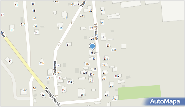 Międzyrzec Podlaski, Tartaczna, 28a, mapa Międzyrzec Podlaski