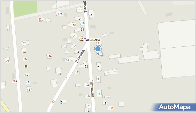 Międzyrzec Podlaski, Tartaczna, 5a, mapa Międzyrzec Podlaski