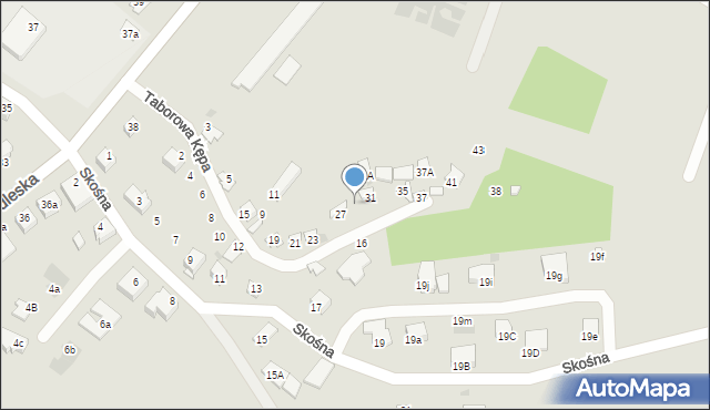 Mikołów, Taborowa Kępa, 29, mapa Mikołów