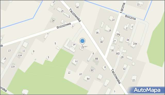 Mleczków, Taczowska, 13, mapa Mleczków