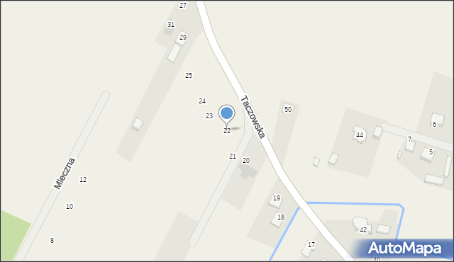 Mleczków, Taczowska, 22, mapa Mleczków