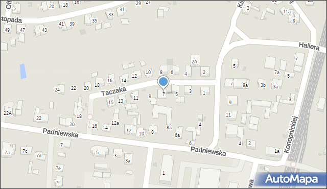 Mogilno, Taczaka Stanisława, gen., 7, mapa Mogilno