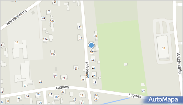 Mszczonów, Tańskiego Aleksandra, 26, mapa Mszczonów