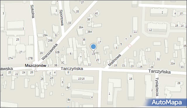 Mszczonów, Tarczyńska, 13, mapa Mszczonów