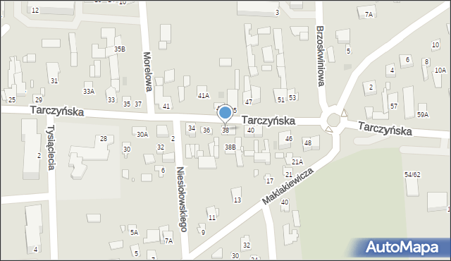 Mszczonów, Tarczyńska, 38, mapa Mszczonów