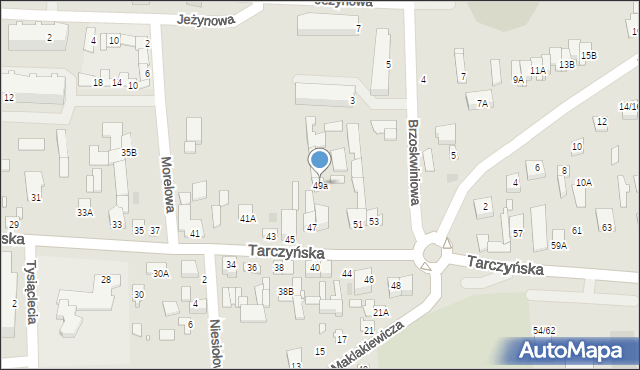 Mszczonów, Tarczyńska, 49a, mapa Mszczonów