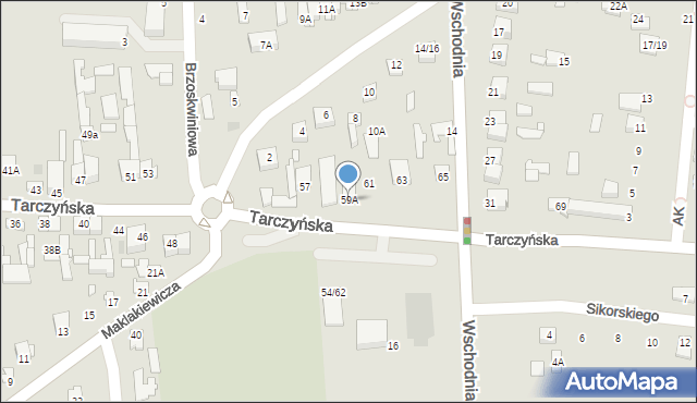 Mszczonów, Tarczyńska, 59A, mapa Mszczonów