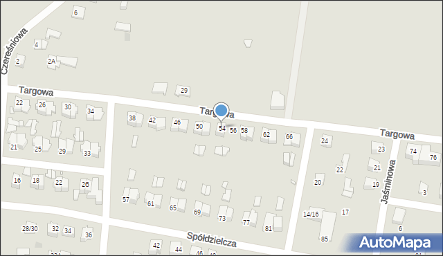 Mszczonów, Targowa, 54, mapa Mszczonów
