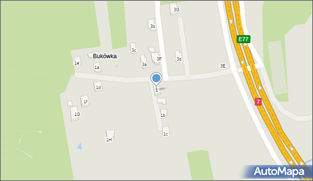 Myślenice, Tarnówka, 1, mapa Myślenice