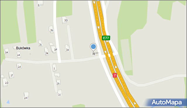 Myślenice, Tarnówka, 3E, mapa Myślenice