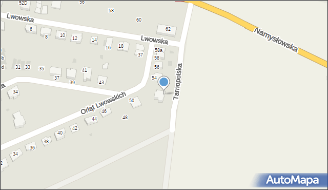 Namysłów, Tarnopolska, 1, mapa Namysłów