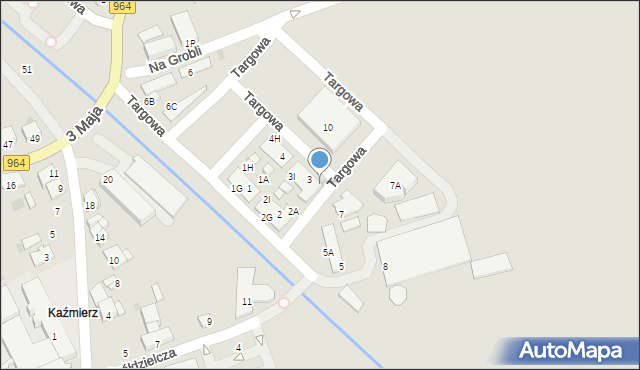 Niepołomice, Targowa, 3A, mapa Niepołomice