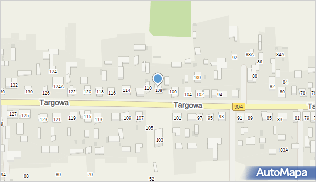 Nierada, Targowa, 108, mapa Nierada