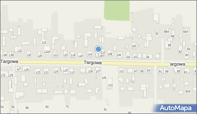 Nierada, Targowa, 112, mapa Nierada