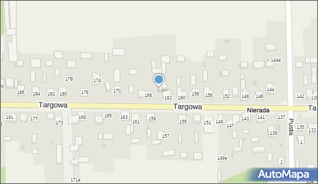 Nierada, Targowa, 164, mapa Nierada