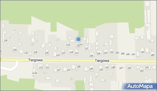Nierada, Targowa, 212, mapa Nierada