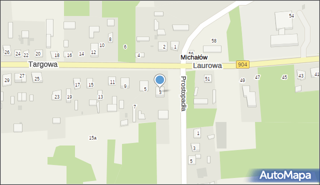 Nierada, Targowa, 3, mapa Nierada