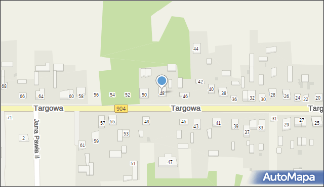 Nierada, Targowa, 48, mapa Nierada