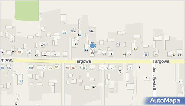 Nierada, Targowa, 80, mapa Nierada