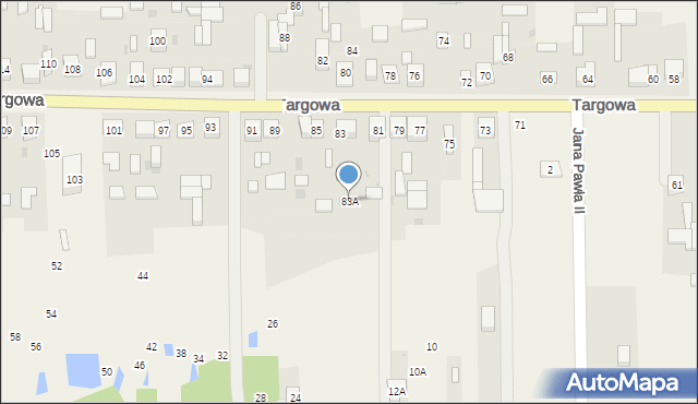 Nierada, Targowa, 83A, mapa Nierada