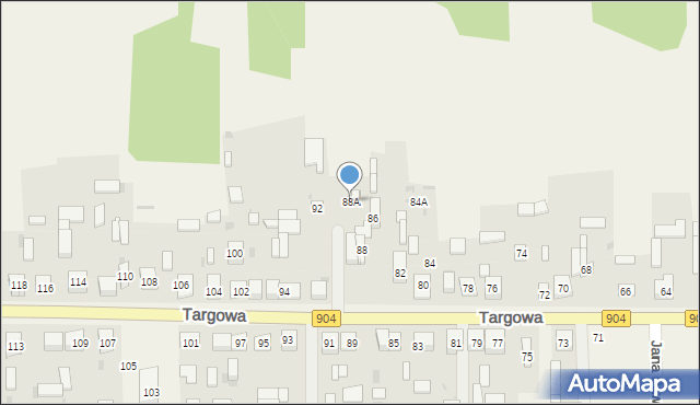 Nierada, Targowa, 88A, mapa Nierada