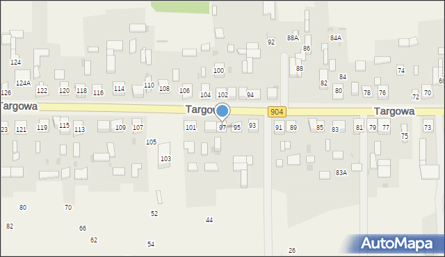 Nierada, Targowa, 97, mapa Nierada