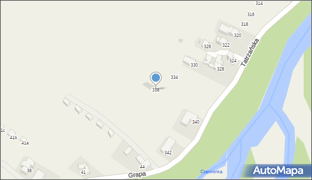 Nowa Biała, Tatrzańska, 34, mapa Nowa Biała