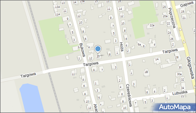 Nowa Sól, Targowa, 10, mapa Nowa Sól