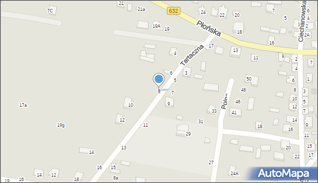 Nowe Miasto, Tartaczna, 8, mapa Nowe Miasto