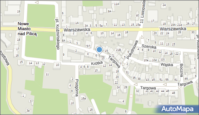 Nowe Miasto nad Pilicą, Targowa, 8, mapa Nowe Miasto nad Pilicą