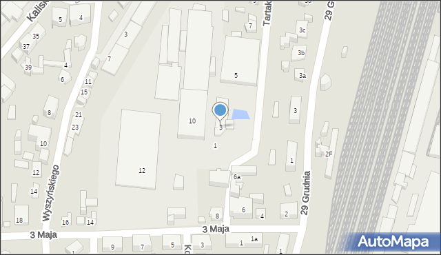 Nowe Skalmierzyce, Tartakowa, 3, mapa Nowe Skalmierzyce