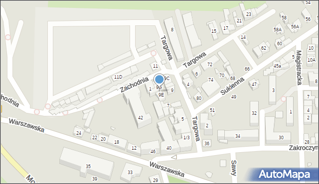 Nowy Dwór Mazowiecki, Targowa, 9F, mapa Nowy Dwór Mazowiecki