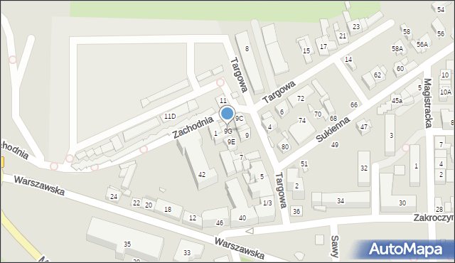 Nowy Dwór Mazowiecki, Targowa, 9G, mapa Nowy Dwór Mazowiecki
